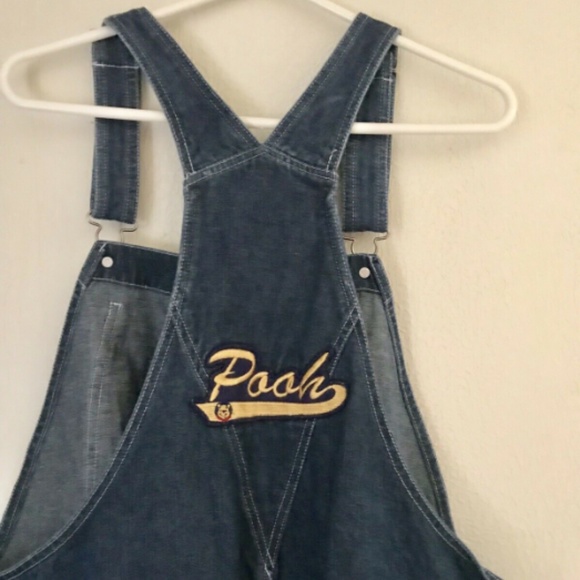 Women's Disney Plus Winnie The Pooh Denim overalls - Picture 3 of 5